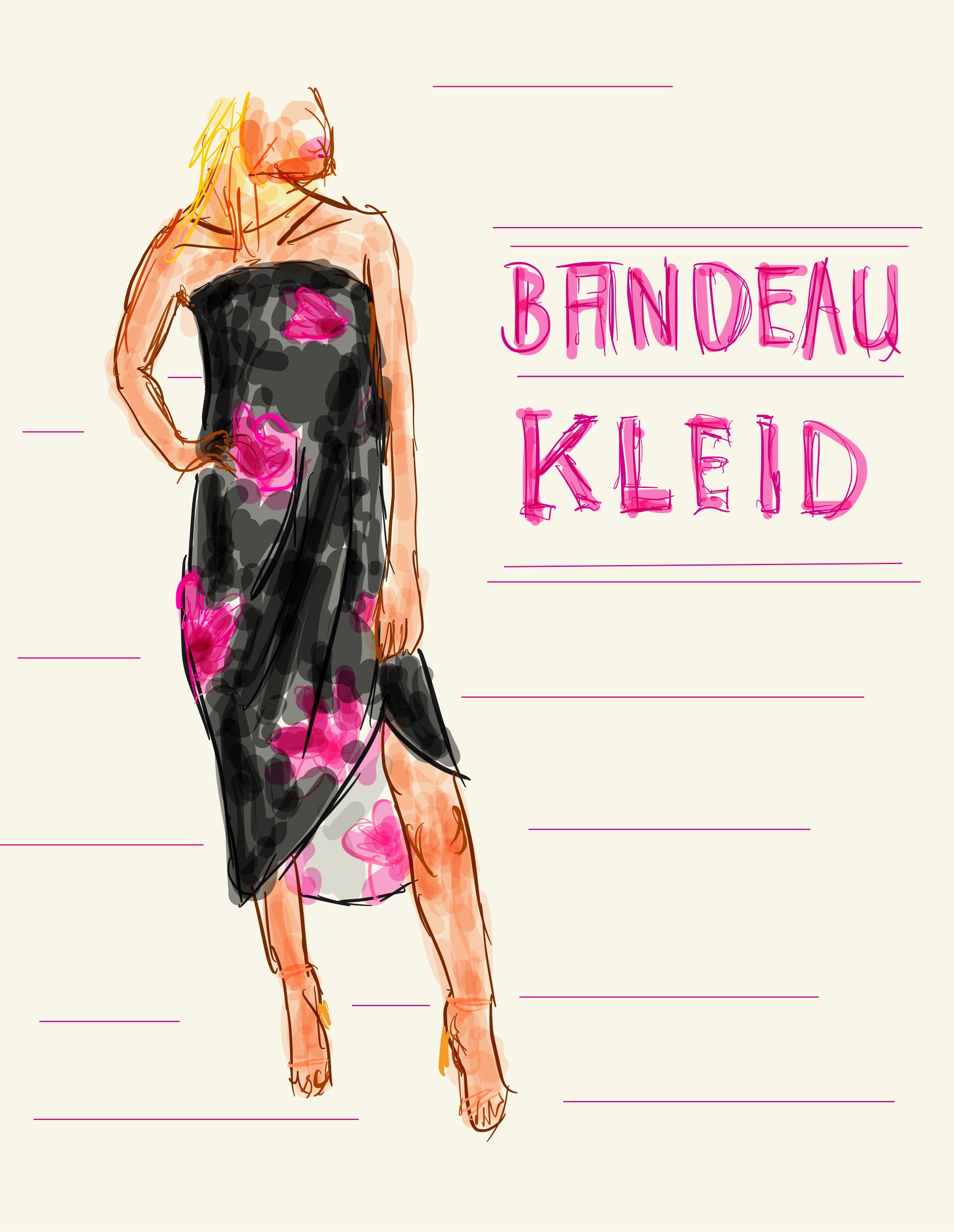 A-Linien Kleid Zeichnung